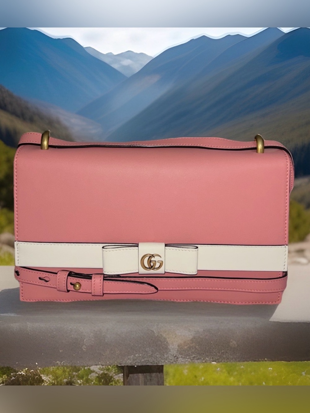 Gucci GG Marmont Ribbon Japan Exclusive Leather Shoulder Bag